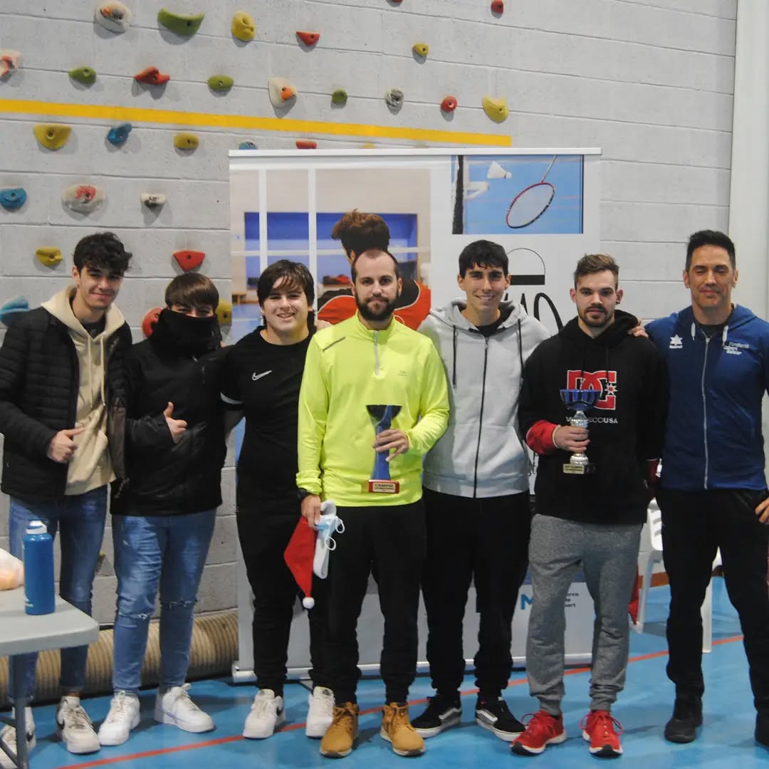 Final liga menorquina individual de bádminton. Enhorabuena equipo: Carlos Riudavets…