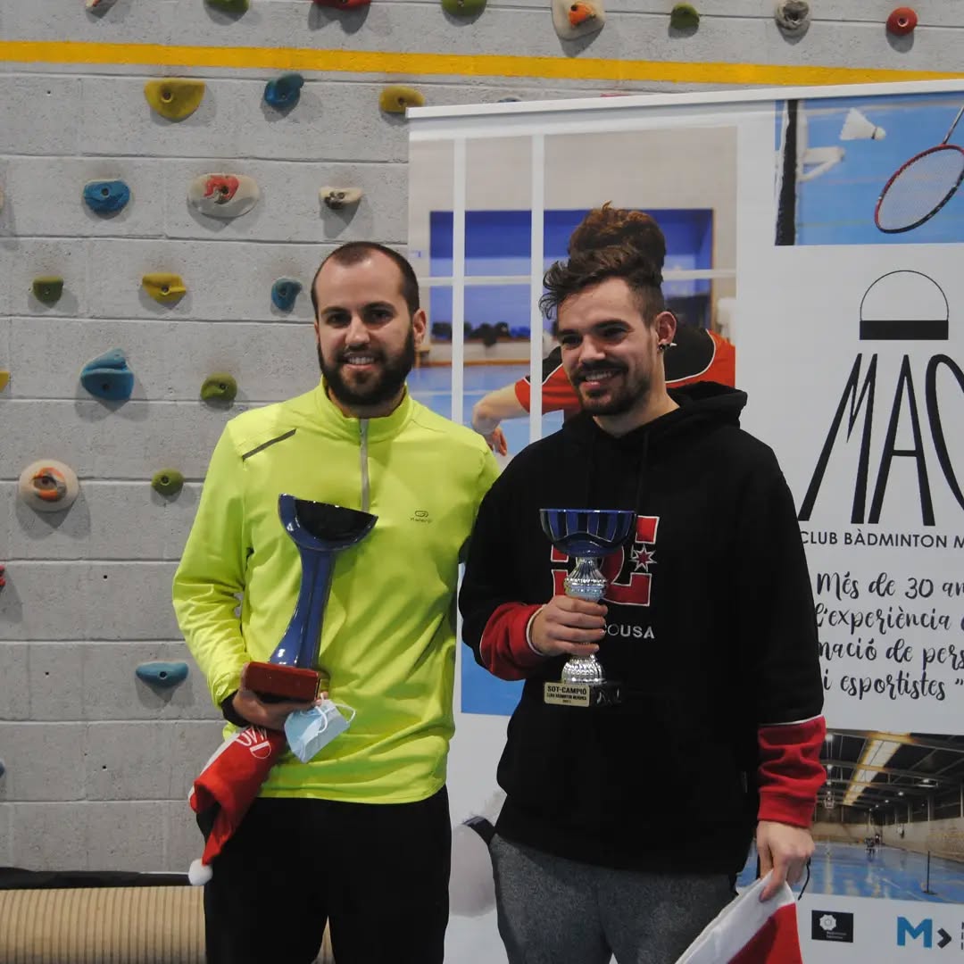 Final liga menorquina individual de bádminton. Enhorabuena equipo: Carlos Riudavets…