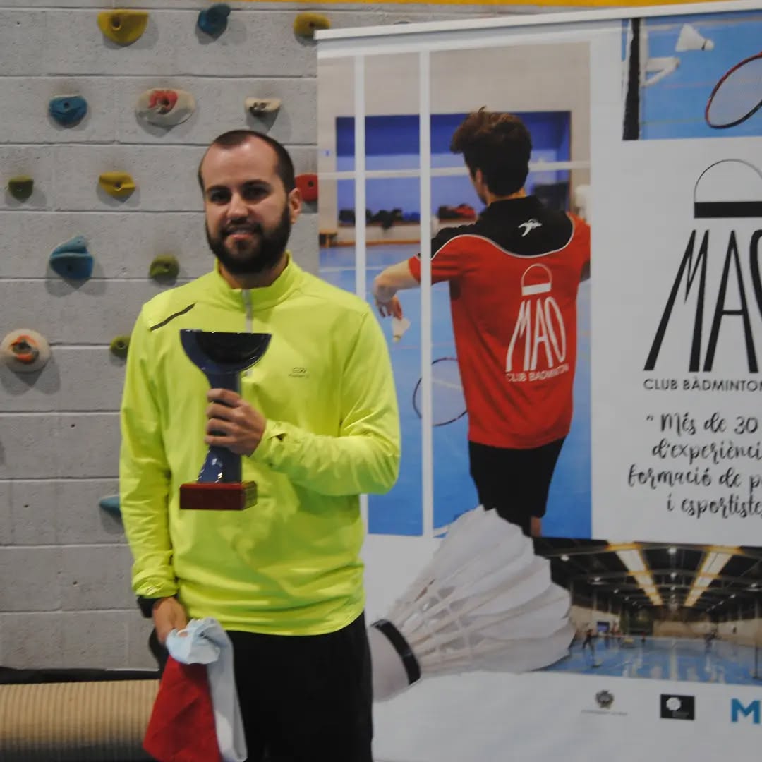 Final liga menorquina individual de bádminton. Enhorabuena equipo: Carlos Riudavets…
